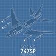 D2.png Fichier STL gratuit Boeing 747 SP - 1:200・Modèle à télécharger et à imprimer en 3D