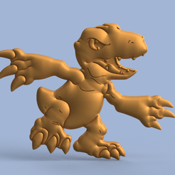 Agumon.png Fichier STL Agumon Digimon Monsters・Idée pour impression 3D à télécharger