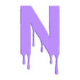 N.stl Spooky Blood Dripping Halloween Letter Set (3D Models and Source SVGs)