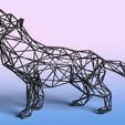 wolf-1.jpg Wolf - Resin print - Wire art