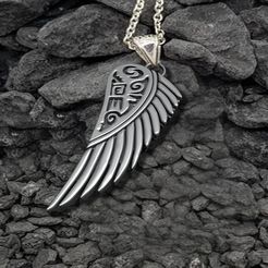 wing-inscription-8.jpg STL file Griffin wing inscription・Model to download and 3D print