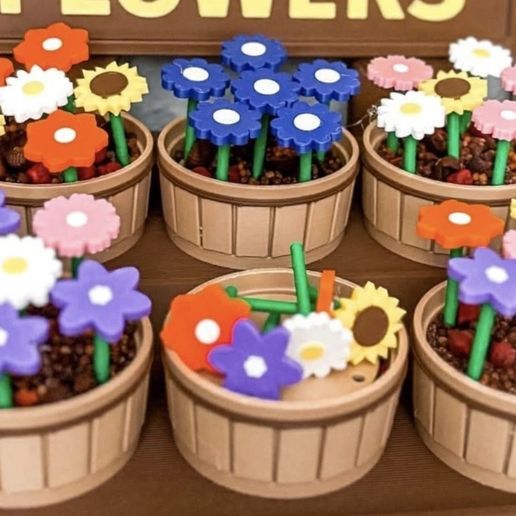 Flower Basket and Flowers - Minis for Sensory Play