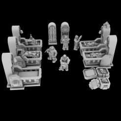 Med-Bay-003a.jpg STL file 'Smallscale interiors - med bay'・3D printing model to download