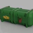 vault-tec-box.png Fallout - Taquilla / cofre Vault Tec con bisagra y pestillo