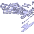 1.png 3D Printed Triple Switch Modular Train Track Leg-o compatible