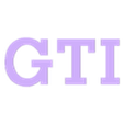 GTI.stl GOLF MK2 GTI BADGE
