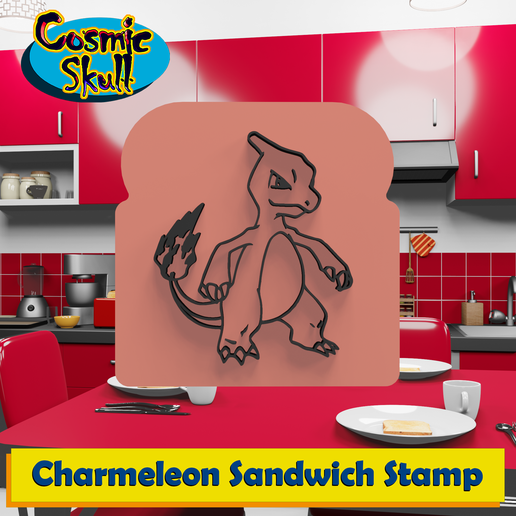 Charmeleon Sandwich Stamp 3D model