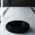 ciotola-1.png Modern black pet bowl for dogs and cats with 3D textured design – Sleek, minimalist, luxury home interiors
