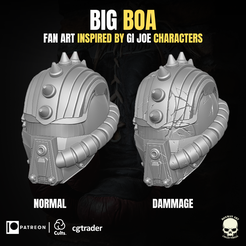 1.png STL file Big Boa Fan Art head for Action Figures・3D printing template to download, DonmanArtCollectibles