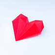 polygon_heart-1.png Archivo STL gratis corazón polígono・Modelo imprimible en 3D para descargar