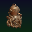 10.png Diving helmet with octopus