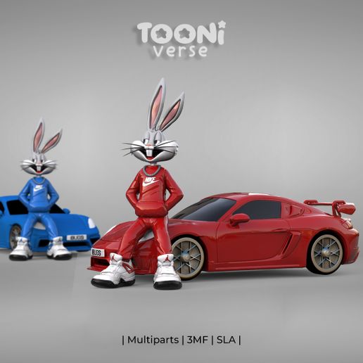LAPIS MASTR BUNNYとBugs Bunny コラボ 🎨 Bugs bunny urban vibes Fan art (multiparts/3mf)・3D Print