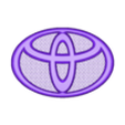 Toyota_mesh_p.stl AUTO CON L'EMBLEMA TOYOTA