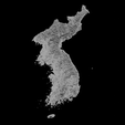 1.png Topographic Map of Korea – 3D Terrain