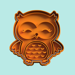 owl-cutter-stamp-cookie-cortante-cortador-buho-stl-estampa.png Archivo STL owl cookie cutter stamp stl・Modelo de impresora 3D para descargar