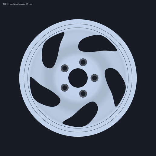 DGE-11 Stealth base directional five-blade decorative wheel
