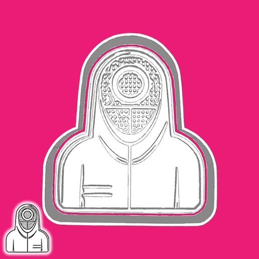 14-1.jpg Squid game cookie cutters - circle-masked guard (worker) (style 2)
