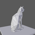 0006.png Low poly sitting cat