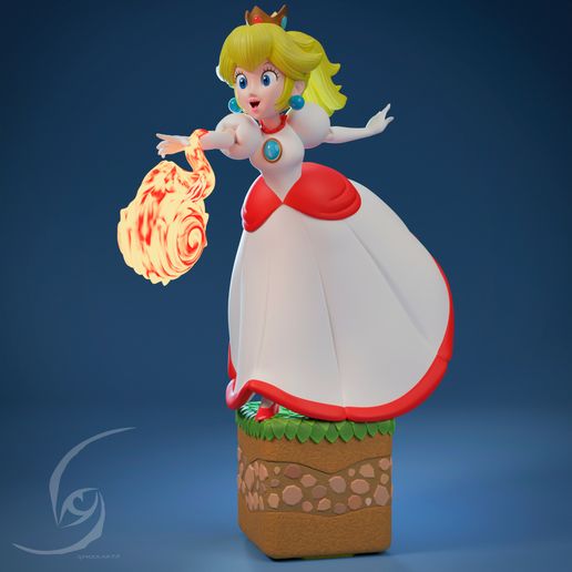 37.jpg Princesa Peach - STL 3D Print Figure