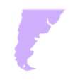 sud america-pt2.STL CARTE DU MONDE 2D PLAQUE 220X220
