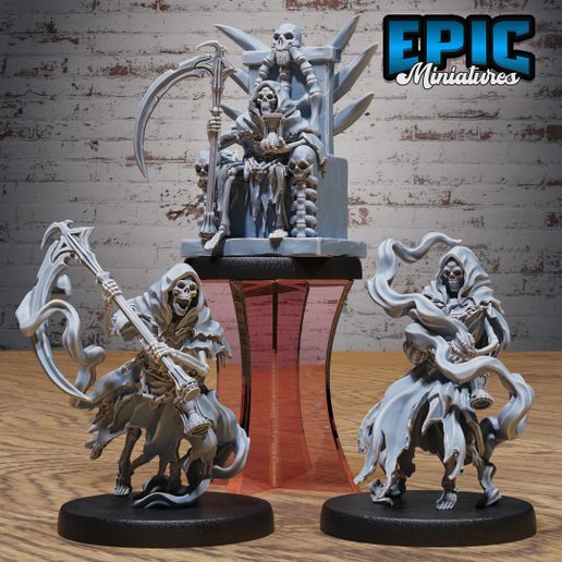 Grim Reaper Set ‧ DnD Miniature ‧ Tabletop Miniatures ‧ Gaming Monster ‧ 3D Model ‧ RPG ‧ DnDminis ‧ STL FILE