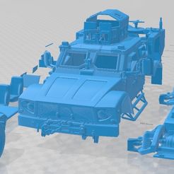 Oshkosh-M-ATV-R6-Partes-1.jpg Fichier 3D Oshkosh M ATV R6 Printable Car・Objet imprimable en 3D à télécharger