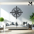 Compass.png Wall silhouette - Nature