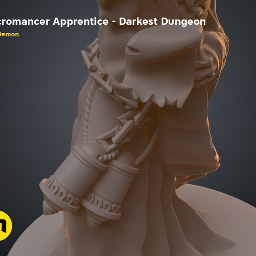 a) PLT} Archivo 3D Figura de Nigromante Aprendiz DnD - Darkest Dungeon・Modelo imprimible en 3D para descargar, 3D-mon