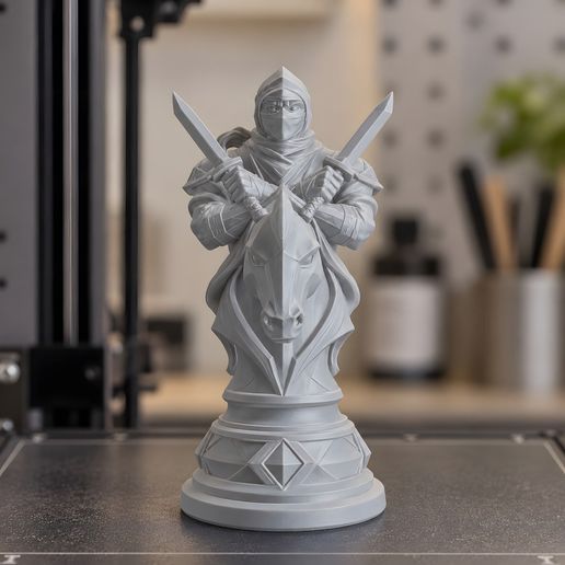 Ninja Chess Knight 3D Print Model