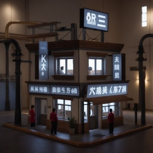 Neo-Chinatown Corner Café 3D model