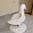 duck-planter-1.png Duck planter pot flower vase 3d print STL file