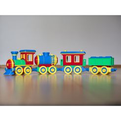1.jpg STL file Toy train construction set - whole train combo・Model to download and 3D print