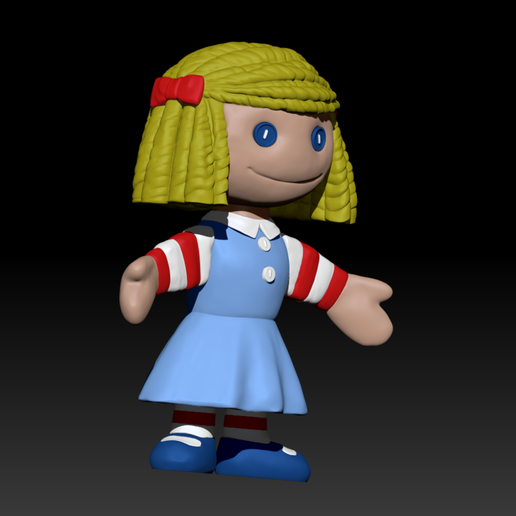 🧸 Janie - muñeca de trapo - toy story・ STL File for 3D printing