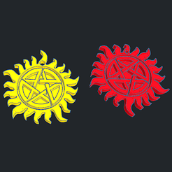 0_1.png Archivo STL gratis Pentáculos del bien y del mal・Modelo de impresión 3D para descargar