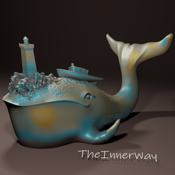 WhaleUniverse03.png Fichier STL Univers des baleines・Plan à imprimer en 3D à télécharger