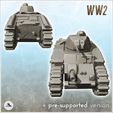 2.jpg B1 bis French tank - (pre-supported version included) Flames of war Bolt Action WW2 Second world war vehicle