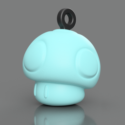 hongo-v6.png 3MF file mario bros mushroom key chain・3D print design to download