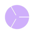 3 parts.stl patterns for cutting slices of pies & cakes