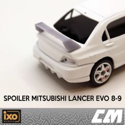 ALERO-EVO-9-3.jpg Fichier STL Spoiler 1/43 Mitsubishi Lancer Evo 8 - 9 Ixo Rally・Modèle pour imprimante 3D à télécharger