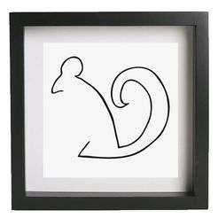 Frame - Picasso - Squirrel.jpg Free STL file Wall art - Picasso - Squirrel・3D printable model to download, InSpace
