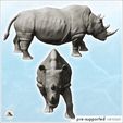 2.jpg African rhinoceros with horn (19) - Animal Savage Nature Circus Scuplture High-detailed