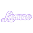 text_frame.stl "Leanne" Name Script Lightbox, Led lamp