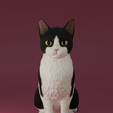 gato_negro_blanco.png Figura Gato Sentado