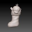 ZBrush-Document1.jpg Pokémon Christmas Stocking Pack – Pikachu, Psyduck & Eevee STL