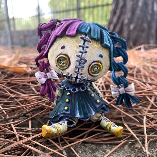 green.jpg 🪆Articulated Creepy Doll (Print In Place)🪆