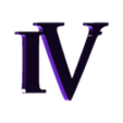 Letter_IV.stl Trivium Logo Sign Lamp