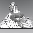 Mermaid 2 bas-relief .4.jpg Mermaid 2 bas-relief CNC