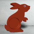 white-brick-background-designify.jpg STL file Tea light holder bunny - Bunny with Tea light・3D printable design to download