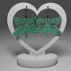 r1.jpg Archivo STL Pendientes mandala 51 - Mariposa・Modelo de impresión 3D para descargar