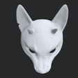17.png Japanese fox kitsune mask with horns for cosplay